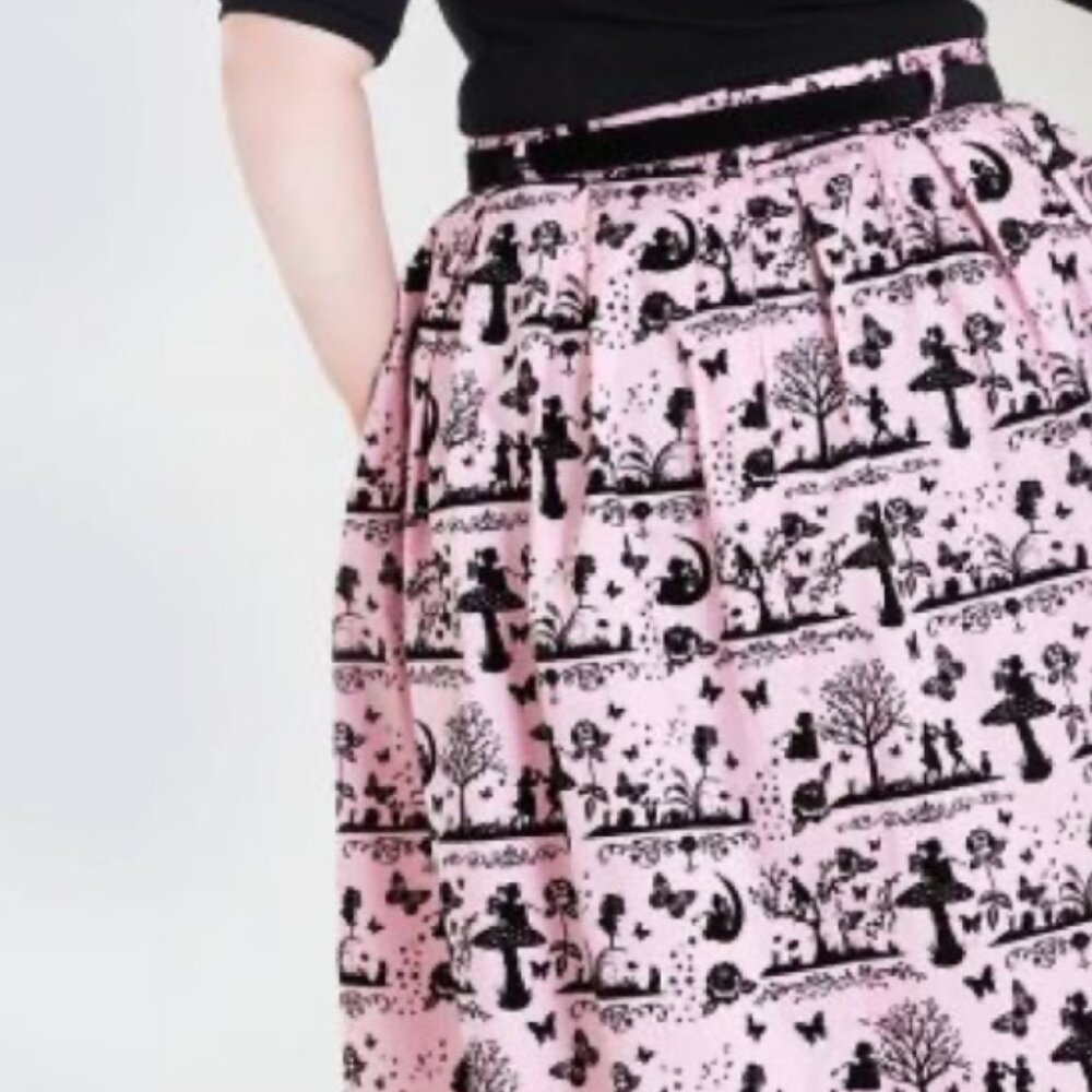 Hell Bunny Woodland Anderson Pink Black Hansel Gretel Silhouette XXXL NWT - Picture 3 of 3